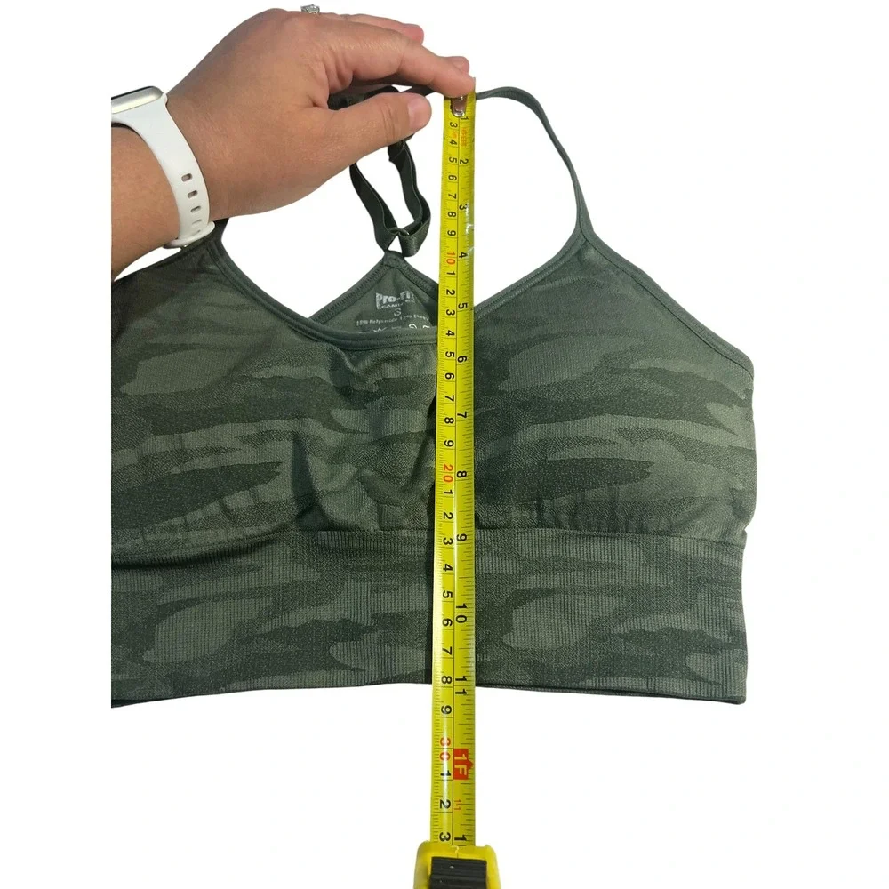 Pro-Fit Green Camo Sports Bralette Women's Size‎ Small Sports Athleisure